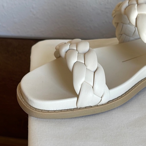 NIB Dolce Vita “Gabbie” Braided Double Strap Sandals Chalk-beige Size 8 - Picture 11 of 14